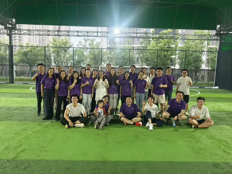 Football pitch group photo